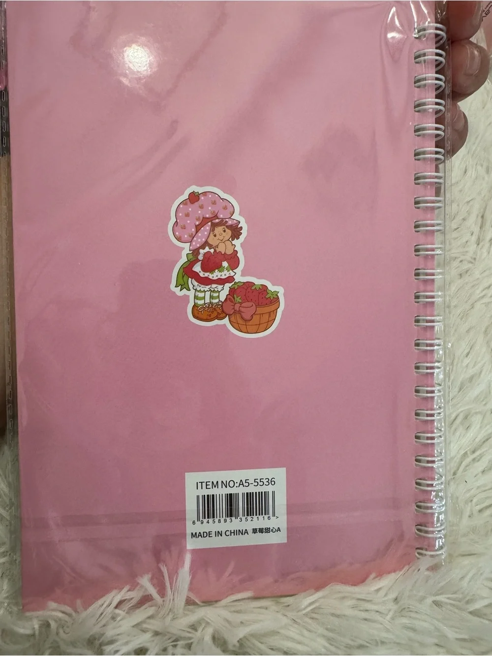 Strawberry Shortcake Sweet Spiral A5 Notebook - Pink bows
